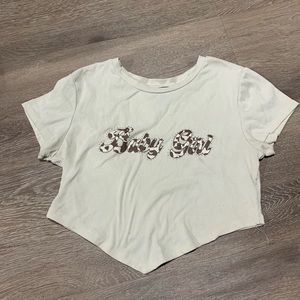Baby girl cropped tee